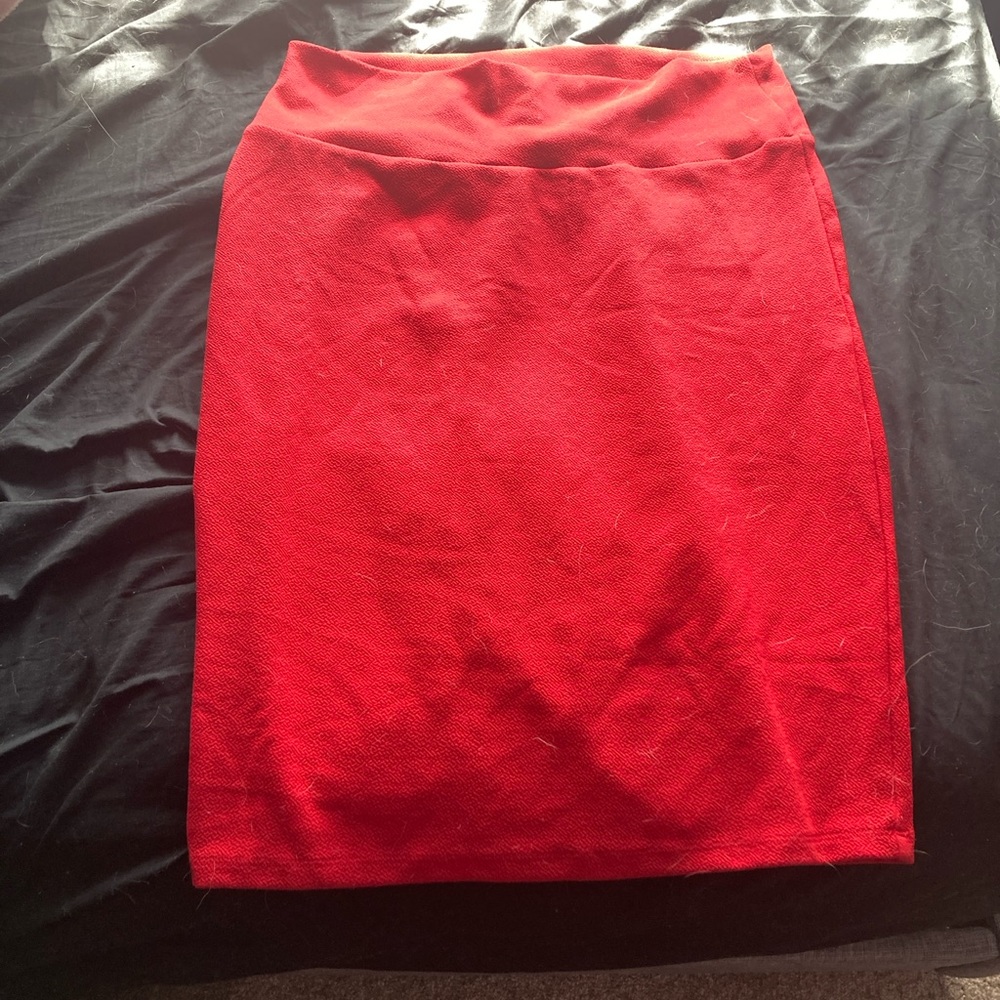 lularoe red skirt XL